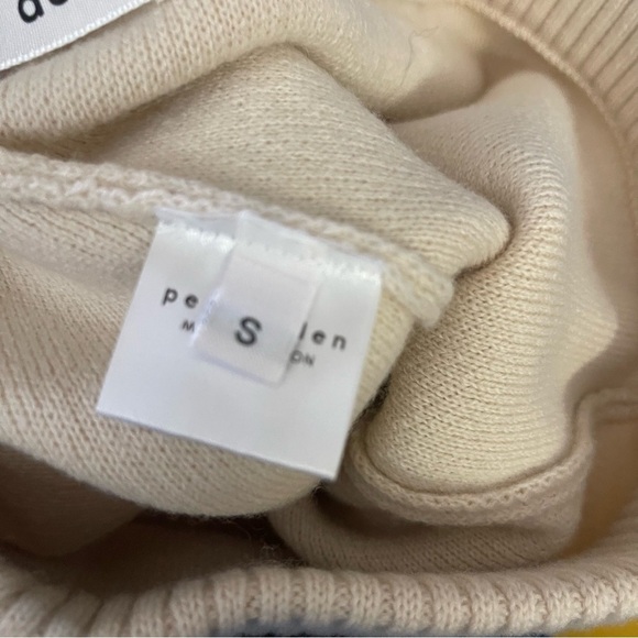 Peach Den Merino Wool Blend Knit Pull On Shorts In Ivory Women's Size S - Picture 5 of 6